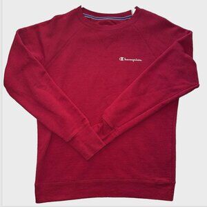 Champion Red Classic Logo Crewneck Pullover Sweatshirt - Women's Medium